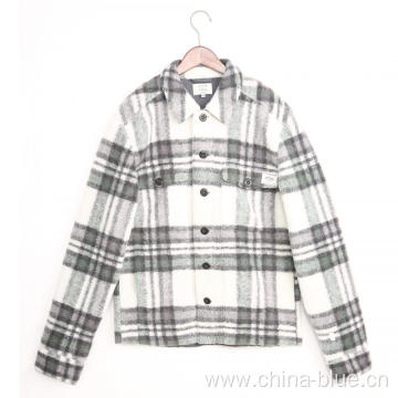 men's 100%polyester casual shirt jacket